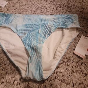 CALIA by Carrie Underwood Blue Palm Bikini Bottom